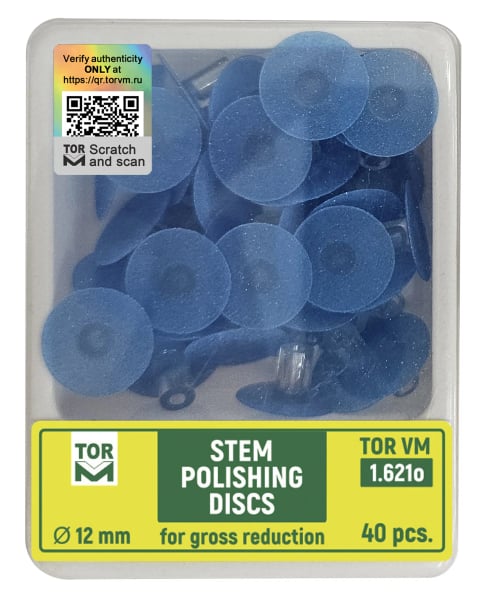 Stem Polishing Discs, Ø12 mm, coarse, back abrasive