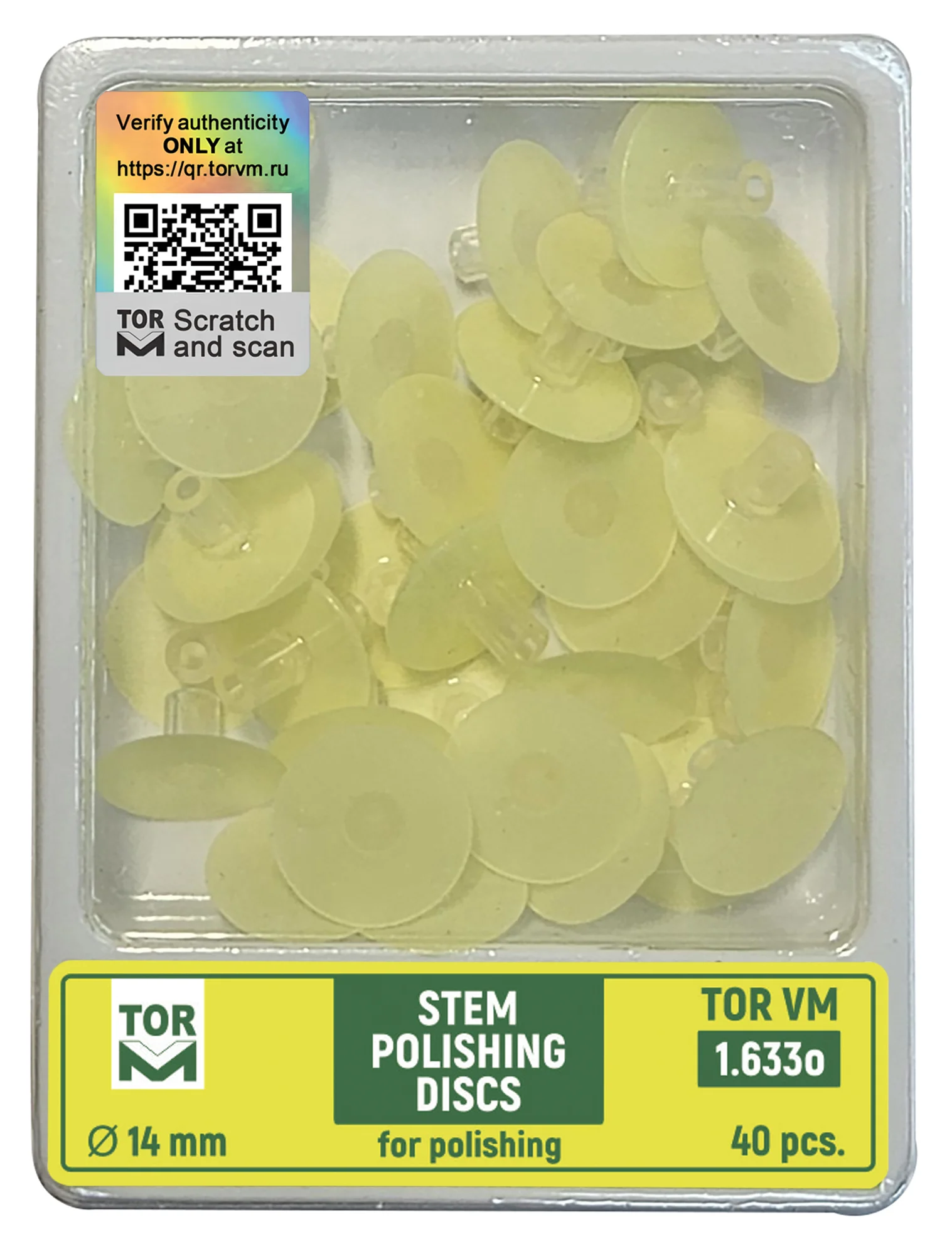 Stem Polishing Discs, Ø14 mm, fine, back abrasive