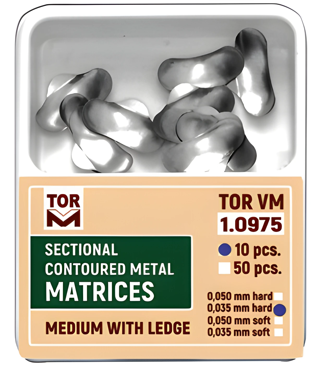 Sectional Contoured Metal Matrices, Medium with Ledge