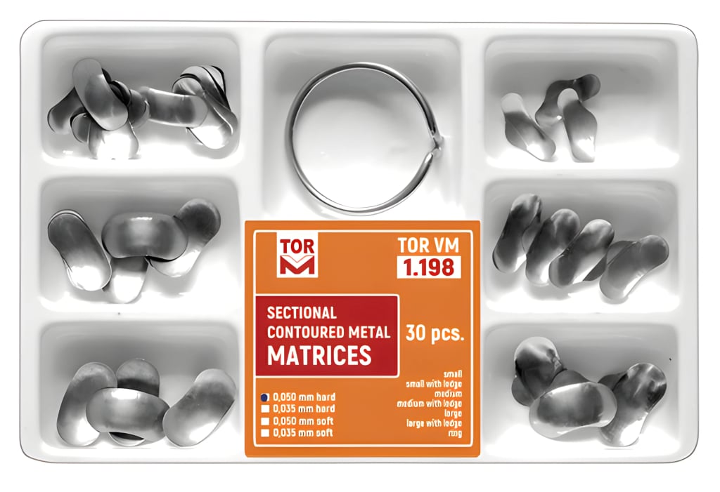 Sectional Contoured Metal Matrices, Set with Ring, 30 pcs.