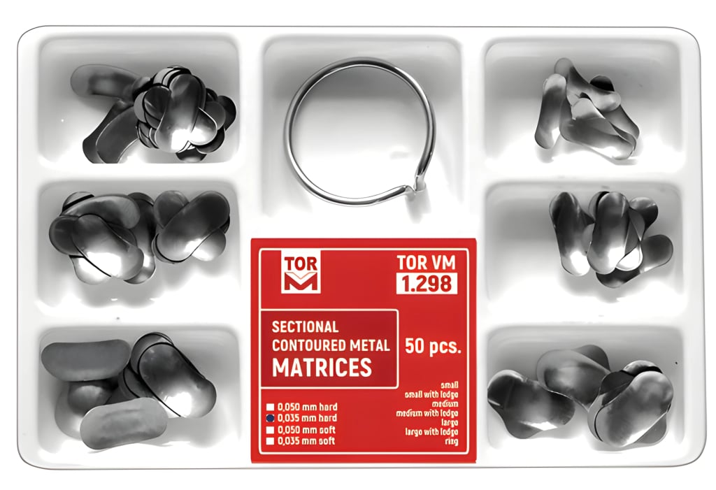 Sectional Contoured Metal Matrices, Set with Ring, 50 pcs.