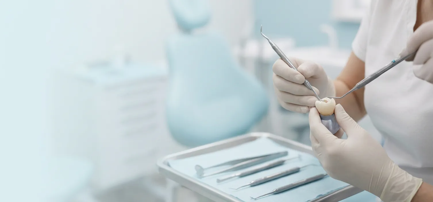 High-precision surgical dental instruments displayed on a clinical surface